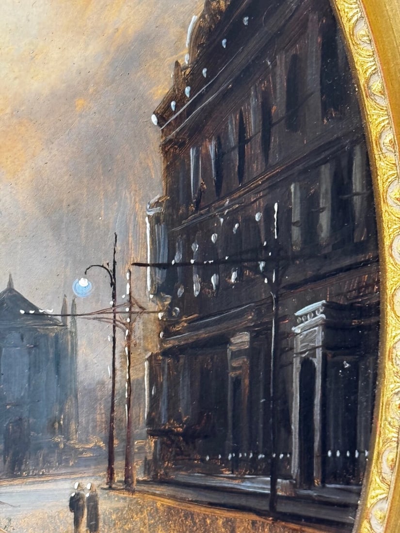 Painting Trinity Church Liverpool In Moonlight By Walter Meegan Grimshaw Protégé - 9