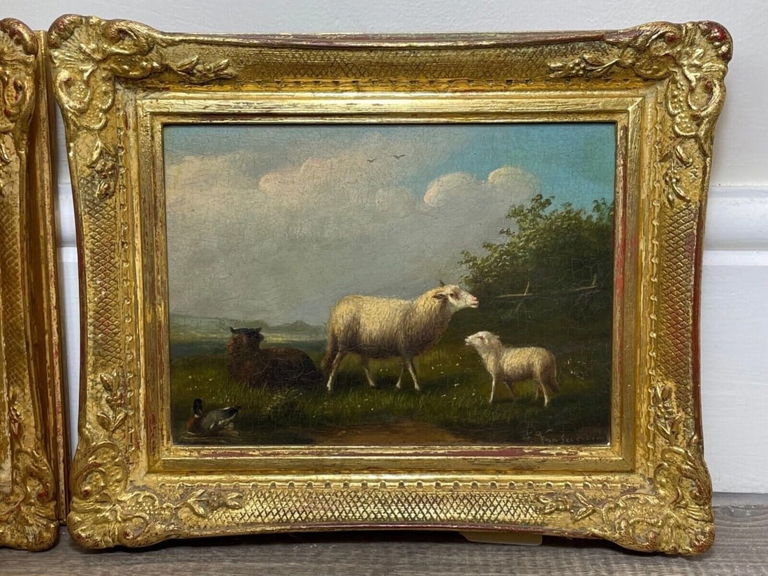 Pair of Mid-19th Century Belgian Animal Paintings by Franz van Severdonck - 2