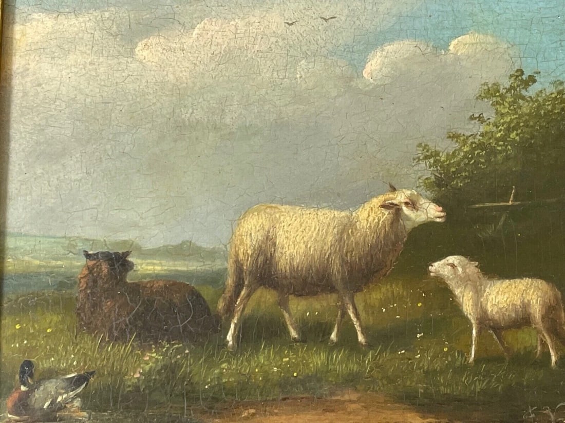 Pair of Mid-19th Century Belgian Animal Paintings by Franz van Severdonck - 5