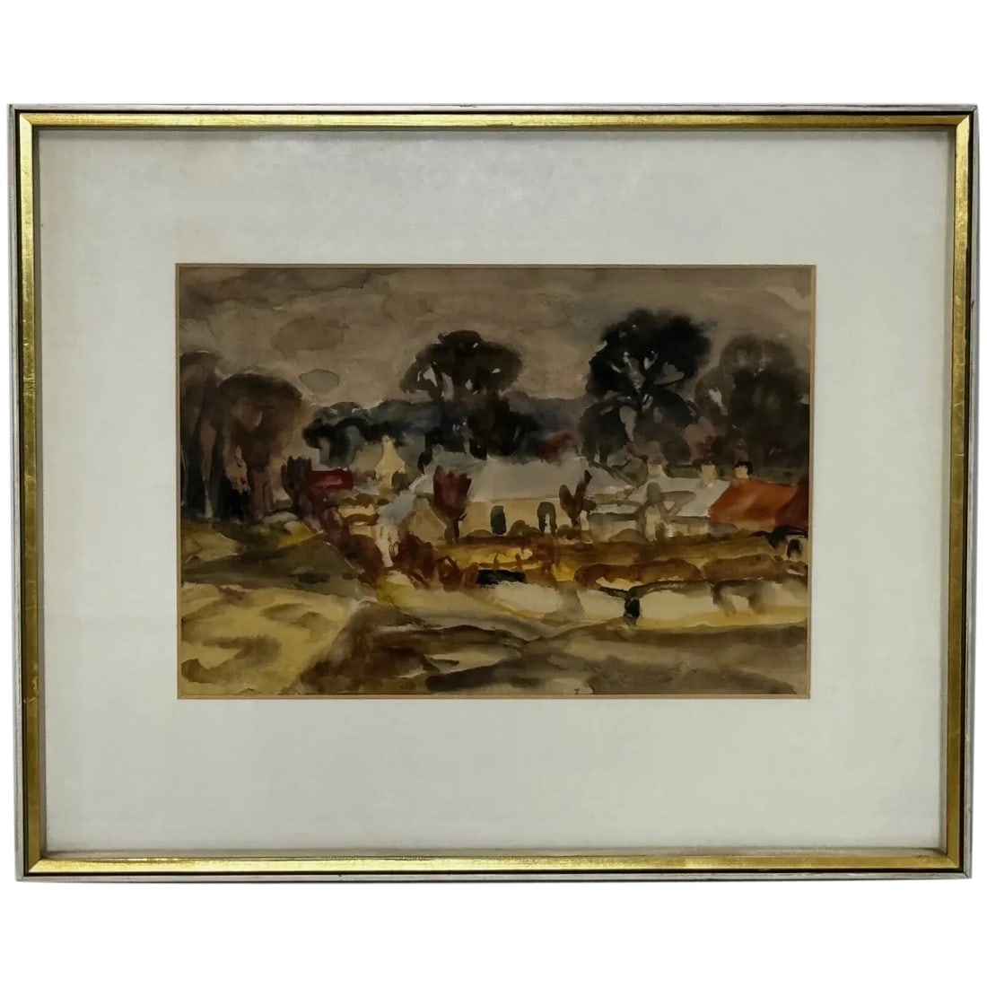 Painting Historic Midlothian Temple Village By Sir William George Gillies RSA RA (1 of 20)