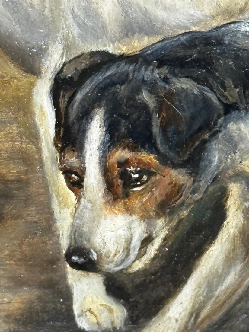 Victorian Masterpiece Rat Trapped Jack Russell Terriers Guarding C1880 - 15