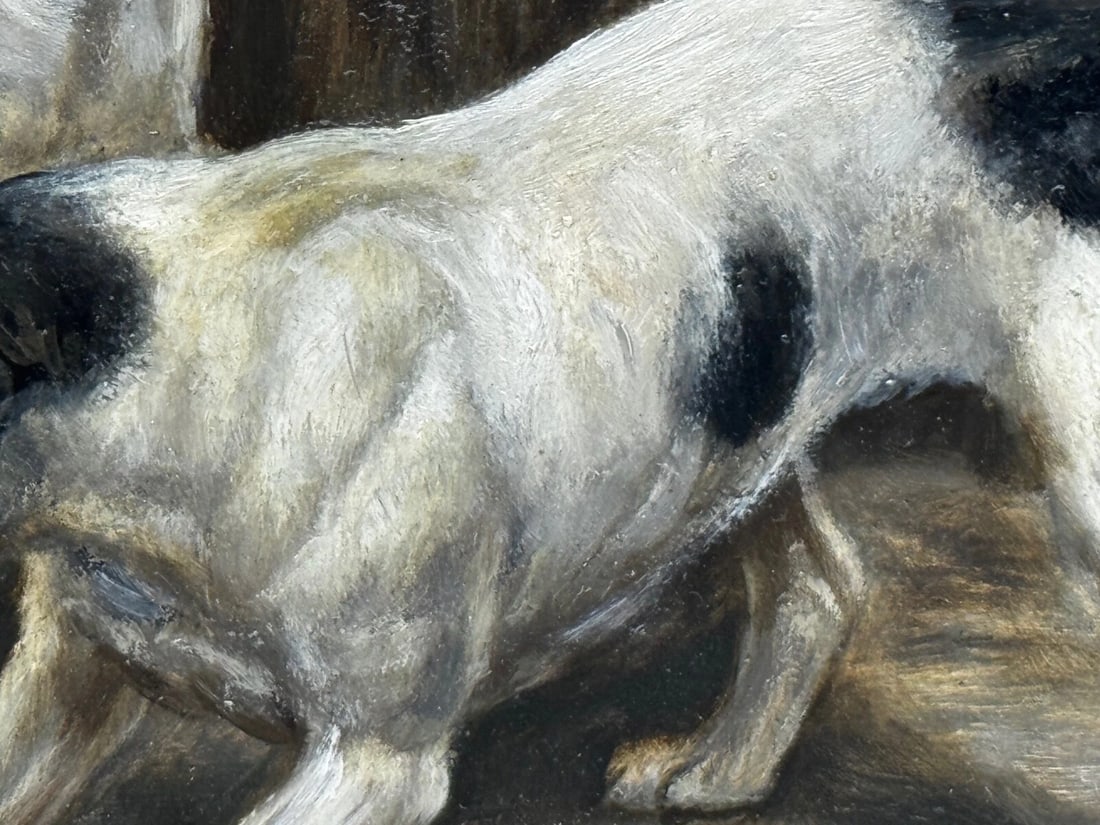 Victorian Masterpiece Rat Trapped Jack Russell Terriers Guarding C1880 - 19