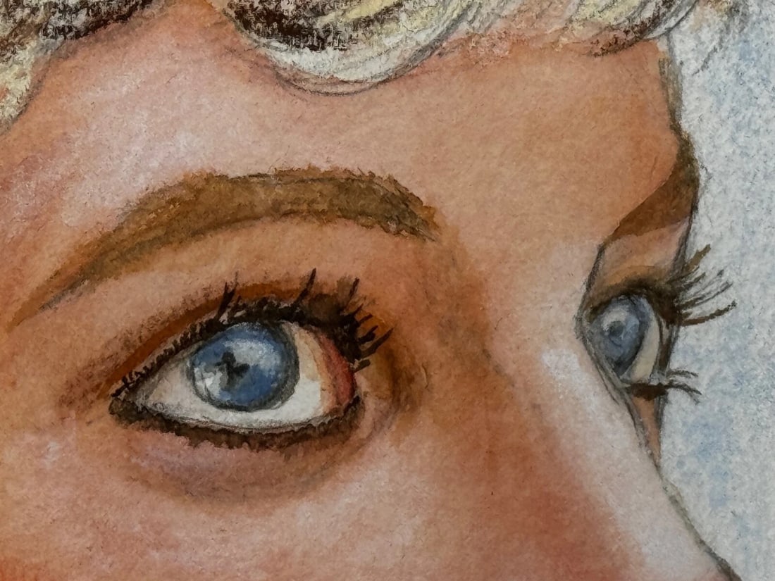 British Royalty Princess Diana Fashion Icon 1992 Spring Cairo Portrait Pastel - 10