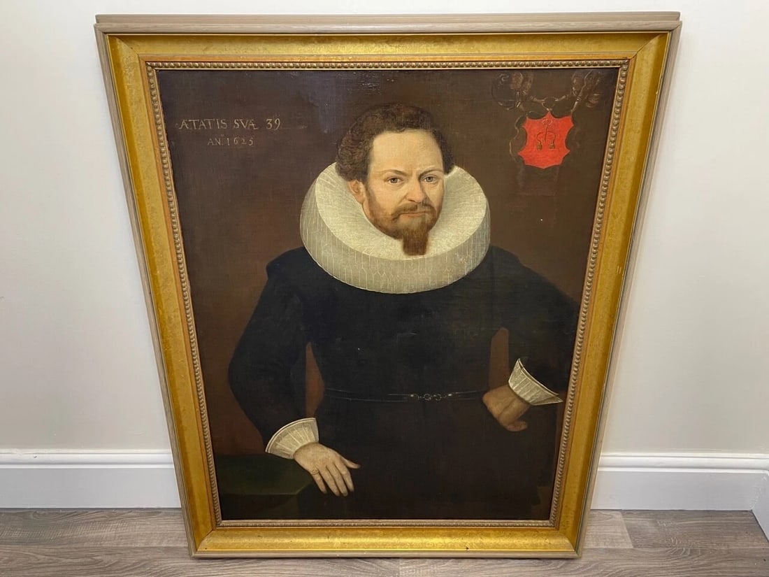 Oil Portrait Dutch Wealthy Merchant In The Manner of Michiel van Mierevelt C1625 - 2