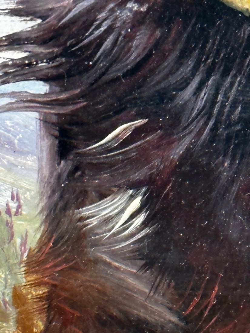 Oil Painting Gordon Setter with Irish Red White Gun Dogs In Scottish Highlands - 17