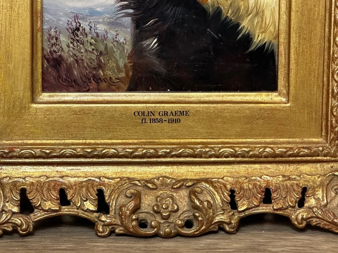 Oil Painting Gordon Setter with Irish Red White Gun Dogs In Scottish Highlands - 7