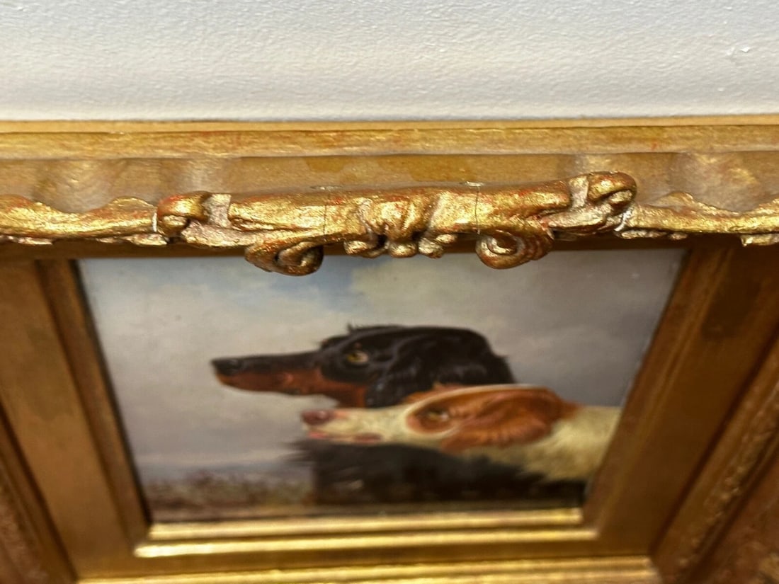 Oil Painting Gordon Setter with Irish Red White Gun Dogs In Scottish Highlands - 8