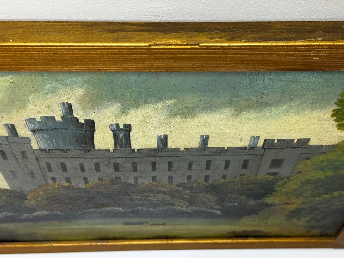 Victorian Oil Painting Architectural Historic Arundel Castle After James Canter - 6