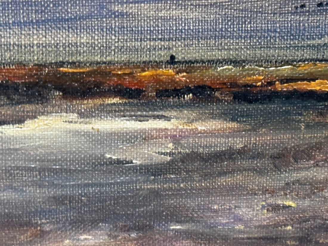 Painting Skein Brent Geese Flying Over Marsh The Fens South Holland Lincolnshire - 18