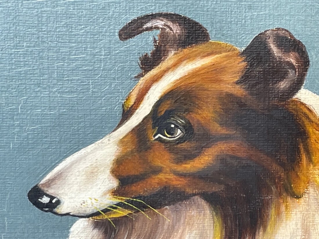 Oil Painting Portrait Scottish Rough Collie Dogs Follower Benedict Angell Hyland - 2
