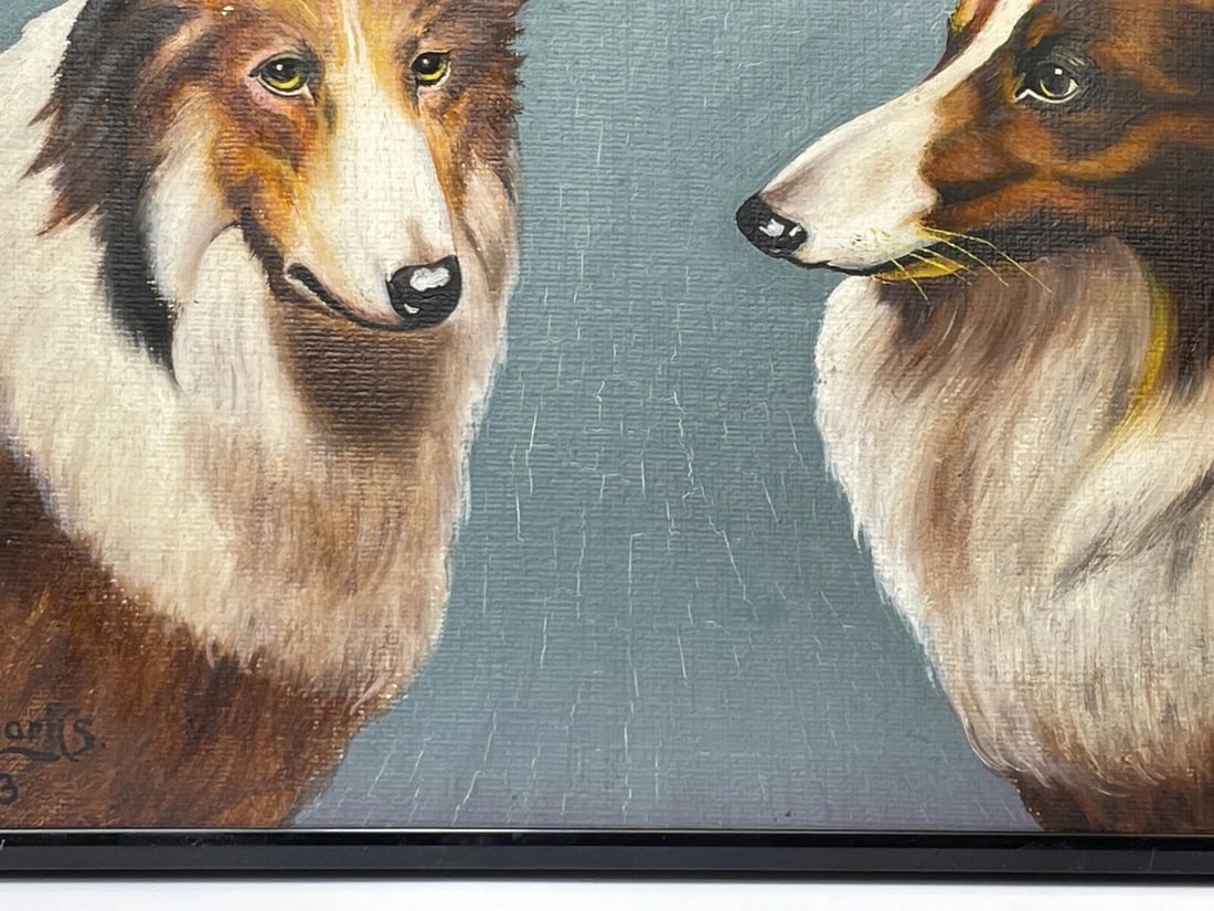 Oil Painting Portrait Scottish Rough Collie Dogs Follower Benedict Angell Hyland - 7