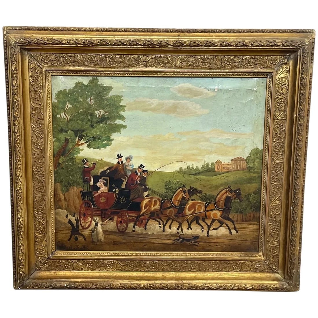 19th Century Oil Painting Royal Mail Carriage With Horses After James Pollard (1 of 12)
