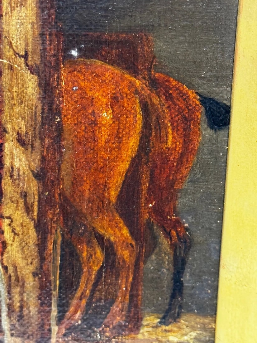 19th Century Oil Painting Prized Greyhound Racing Champion After Edwin Landseer - 12
