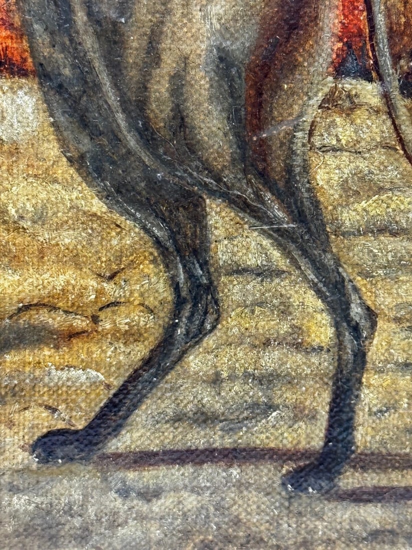 19th Century Oil Painting Prized Greyhound Racing Champion After Edwin Landseer - 17