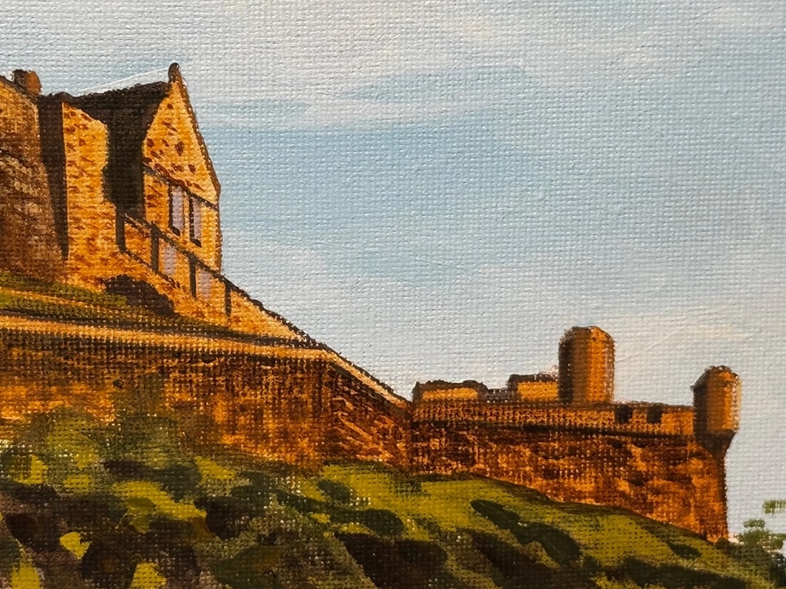 Painting Crown of the Capital at Dawn Edinburgh Castle with the Ross Fountain - 19