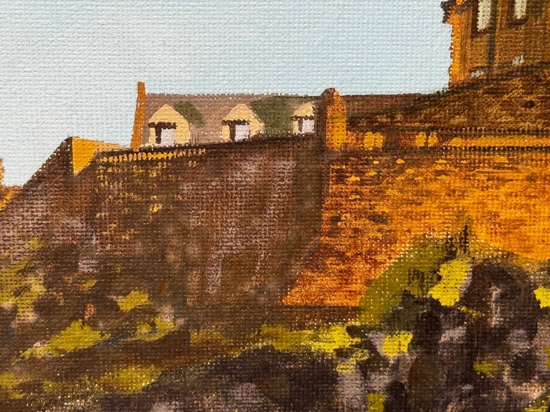 Painting Crown of the Capital at Dawn Edinburgh Castle with the Ross Fountain - 20