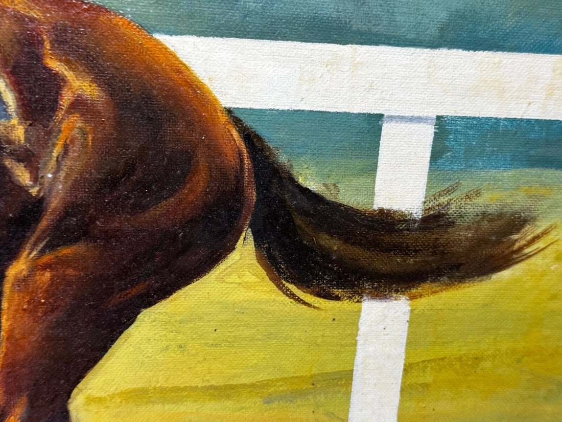 Oil Painting The Minstrel Chestnut Colt Epsom Derby 1977 Jockey Lester Piggott - 14