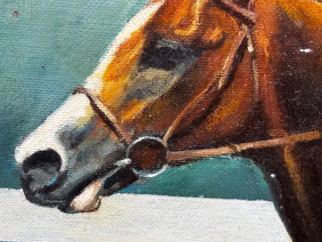 Oil Painting The Minstrel Chestnut Colt Epsom Derby 1977 Jockey Lester Piggott - 20