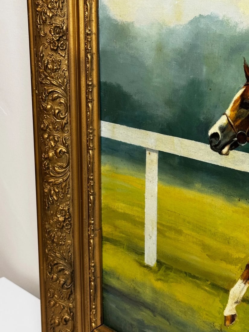 Oil Painting The Minstrel Chestnut Colt Epsom Derby 1977 Jockey Lester Piggott - 5