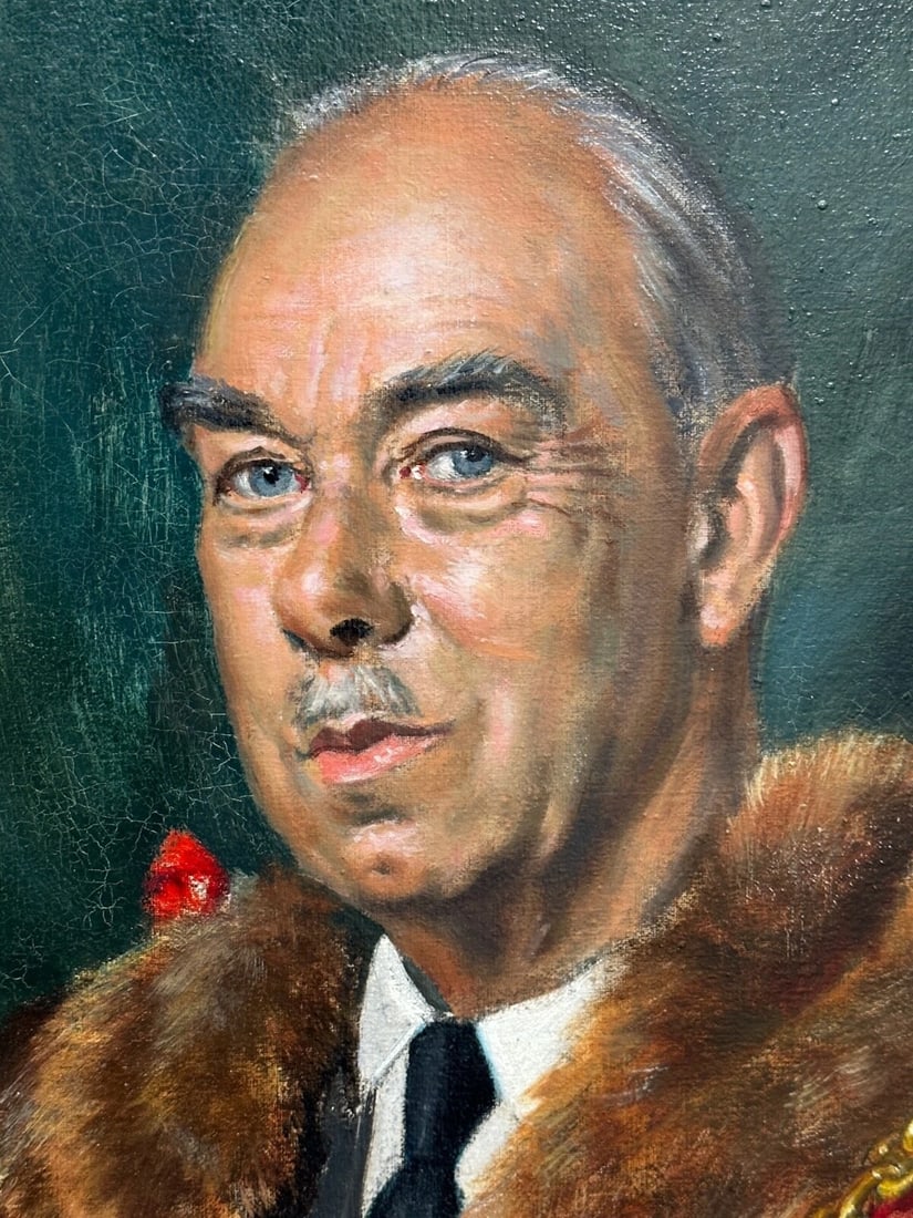 Oil Painting Mayor Of Maidstone Frederick Leslie Wallis by Bernard Hailstone - 20