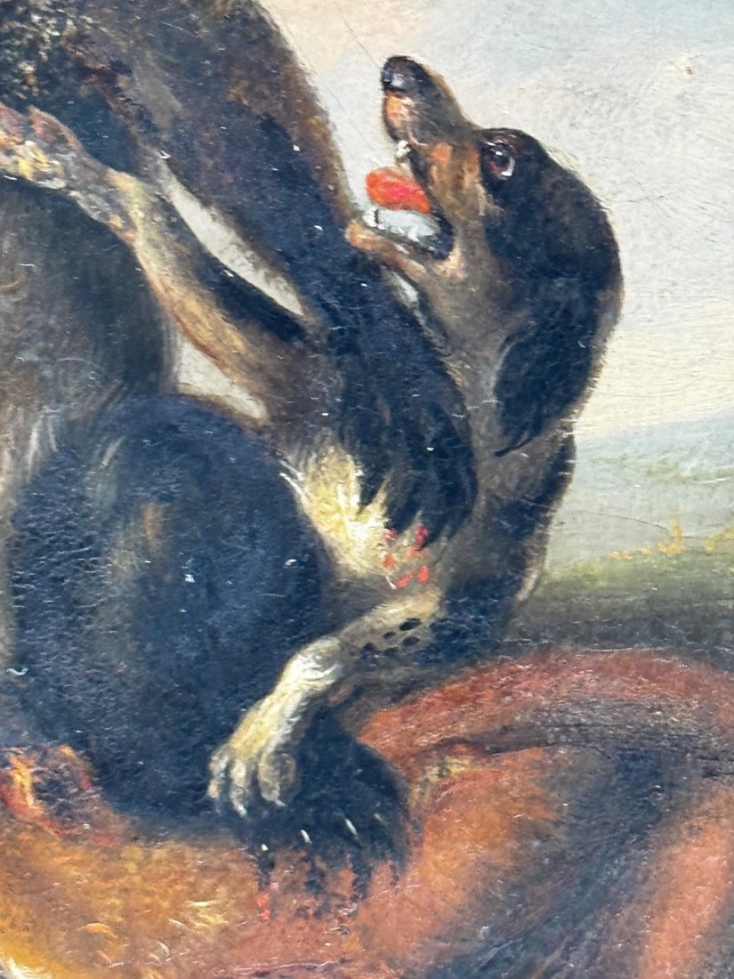 19th Century Manner of Richard Ansdell "At Bay: A Bear and Hounds Mortal Combat" - 11