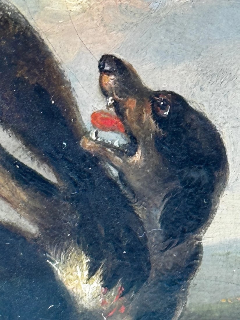 19th Century Manner of Richard Ansdell "At Bay: A Bear and Hounds Mortal Combat" - 12