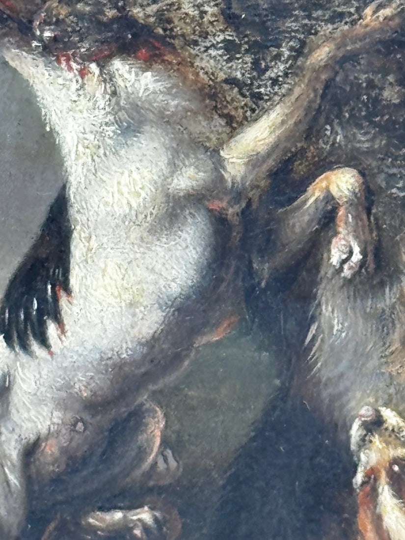 19th Century Manner of Richard Ansdell "At Bay: A Bear and Hounds Mortal Combat" - 13