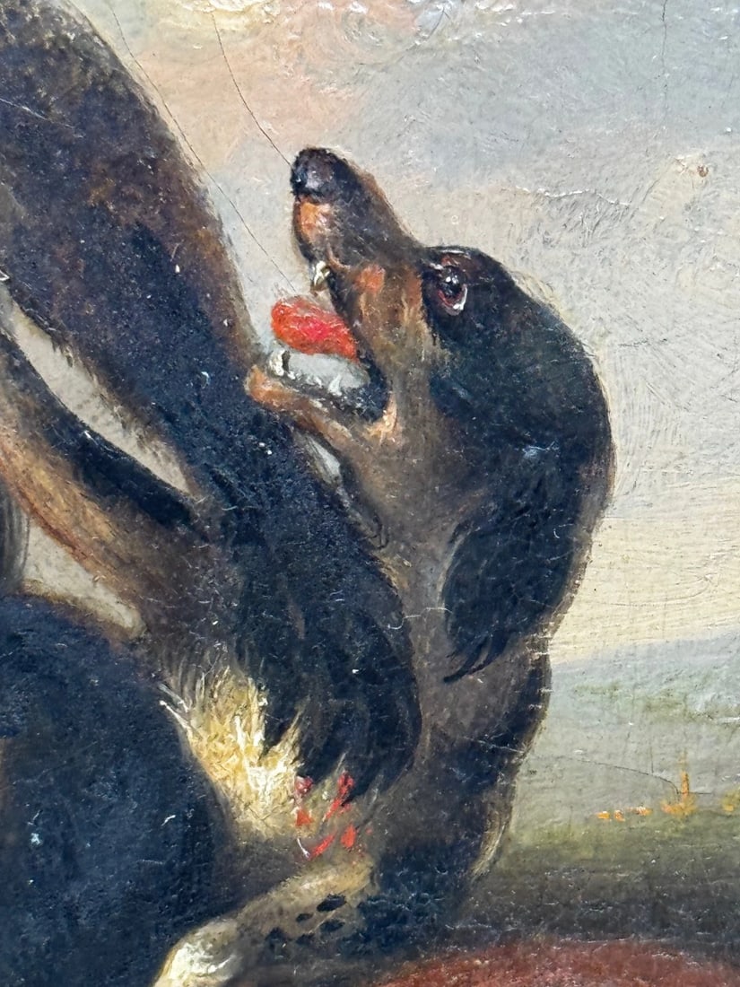 19th Century Manner of Richard Ansdell "At Bay: A Bear and Hounds Mortal Combat" - 20