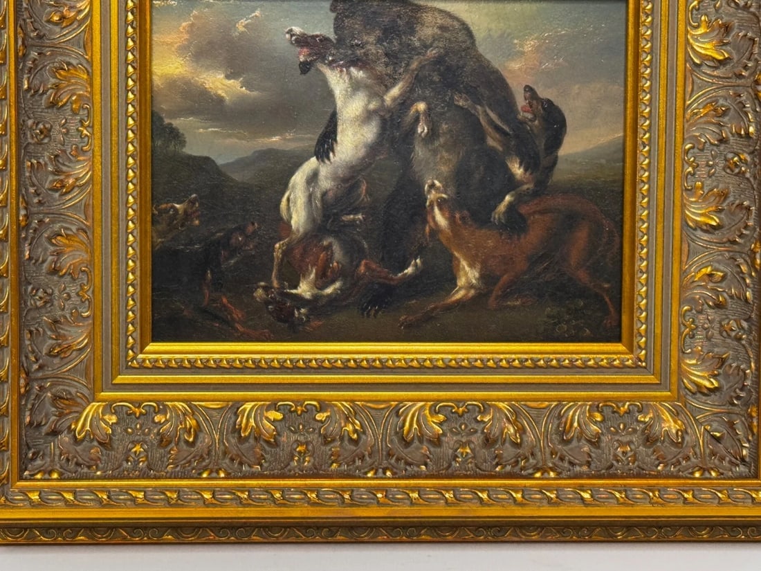 19th Century Manner of Richard Ansdell "At Bay: A Bear and Hounds Mortal Combat" - 3