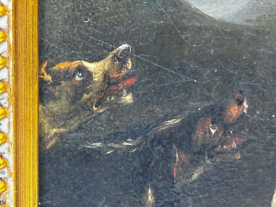 19th Century Manner of Richard Ansdell "At Bay: A Bear and Hounds Mortal Combat" - 7