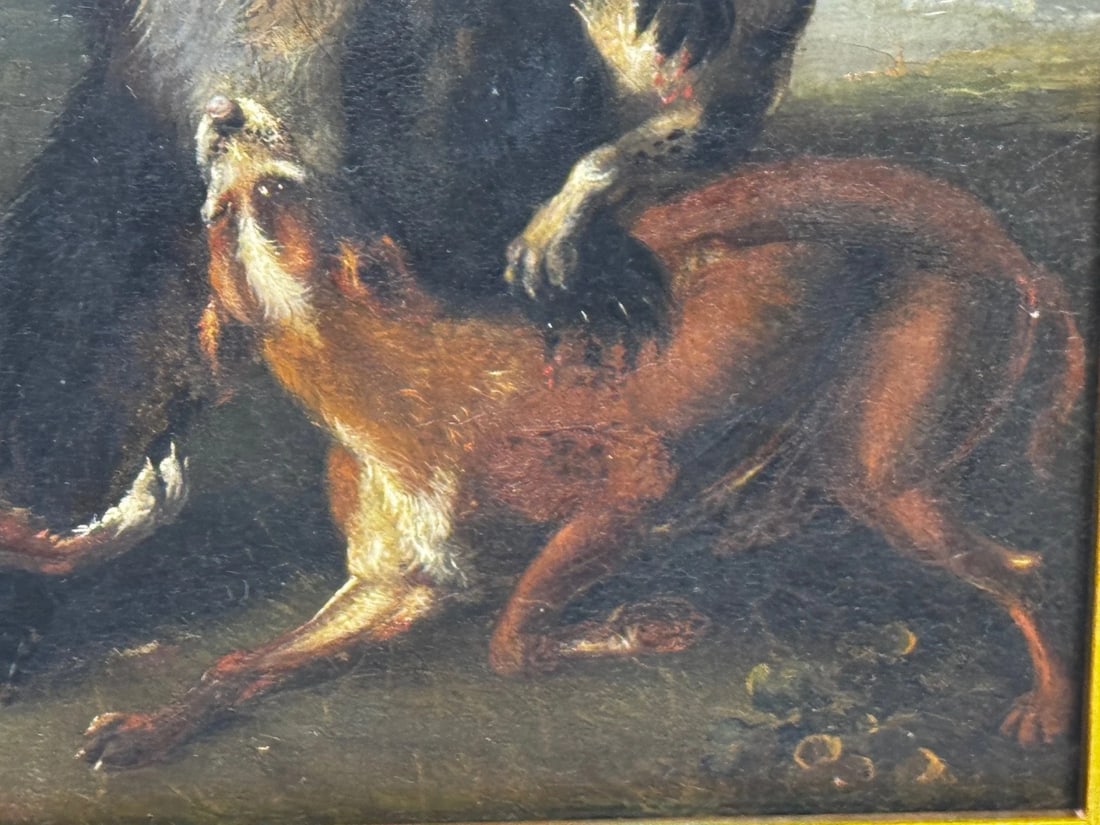 19th Century Manner of Richard Ansdell "At Bay: A Bear and Hounds Mortal Combat" - 9