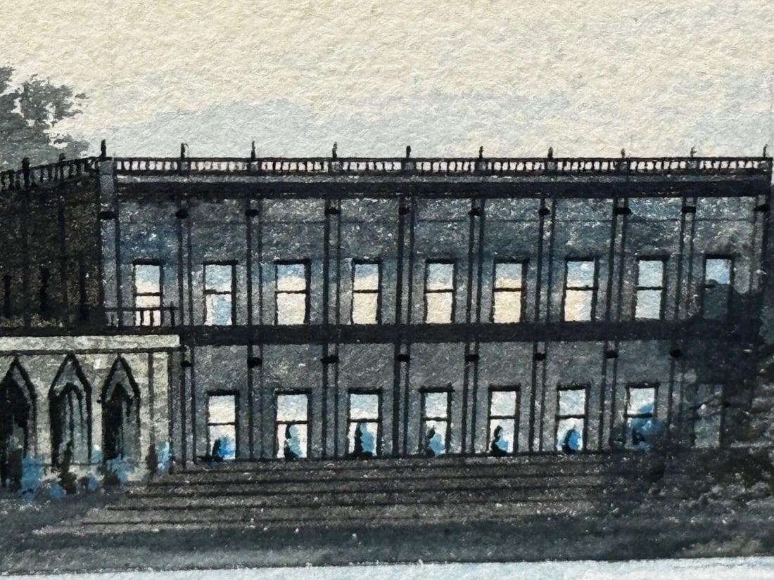 Painting The Final Glimpse Trentham Hall Historic Seat Duke Of Sutherland C1912 - 11