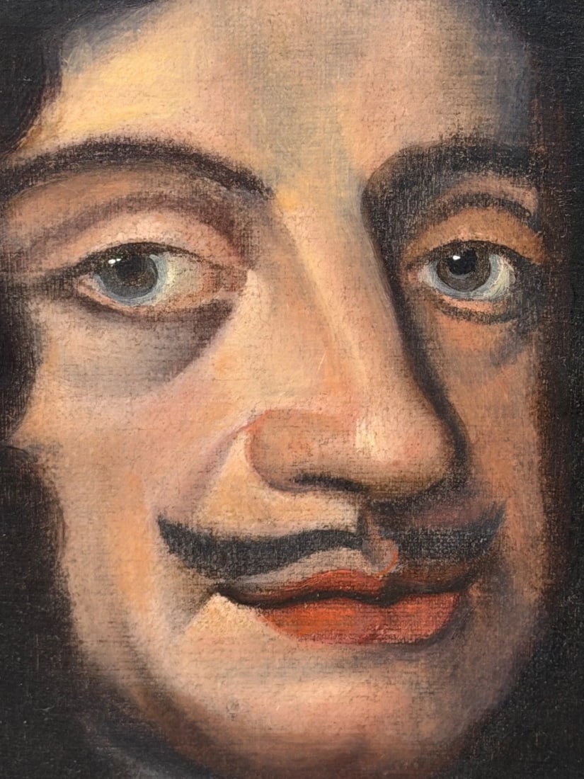 Oil Portrait of King Charles II Wearing the Royal Garter After Sir Peter Lily - 10