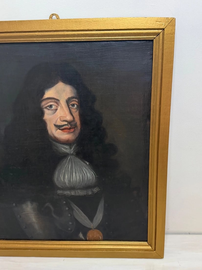 Oil Portrait of King Charles II Wearing the Royal Garter After Sir Peter Lily - 5