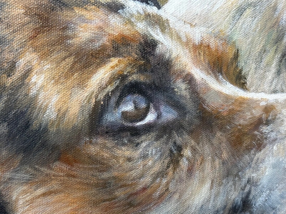 Large Hunting Portrait Oil Painting Dog Pack Of Scent Foxhounds At Berkeley Hunt - 11