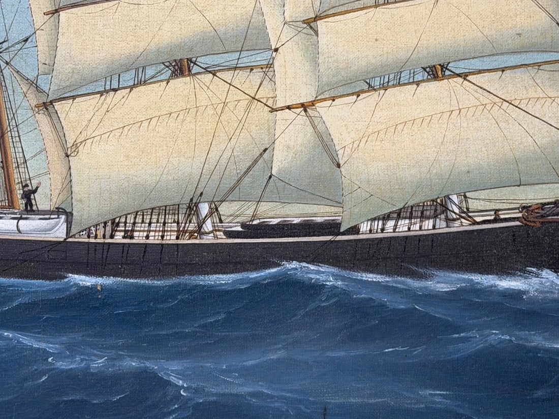 Baltic Barque Ship Britannia Of Åland Under Full Sail — Capt. August Ekblom - 12