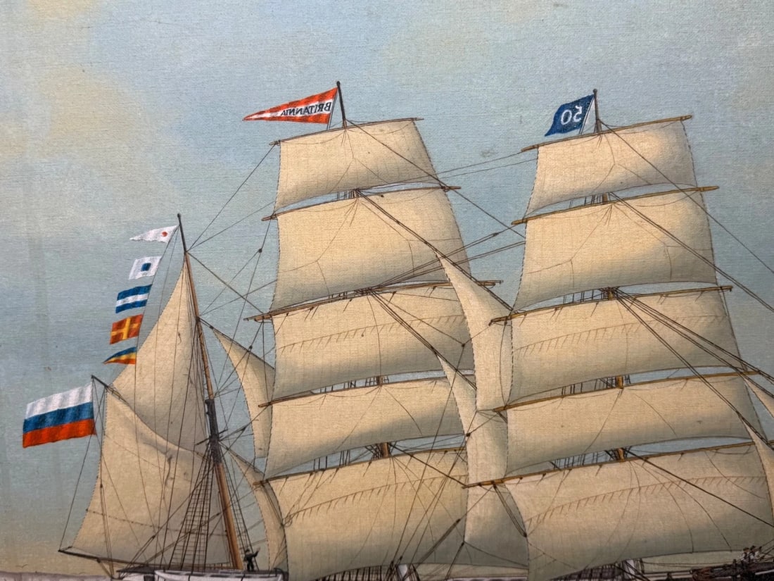 Baltic Barque Ship Britannia Of Åland Under Full Sail — Capt. August Ekblom - 17