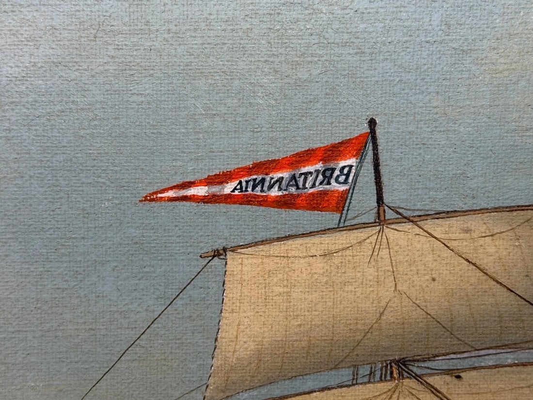 Baltic Barque Ship Britannia Of Åland Under Full Sail — Capt. August Ekblom - 19