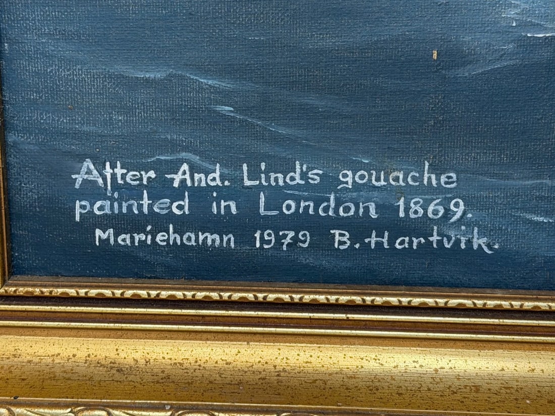 Baltic Barque Ship Britannia Of Åland Under Full Sail — Capt. August Ekblom - 5