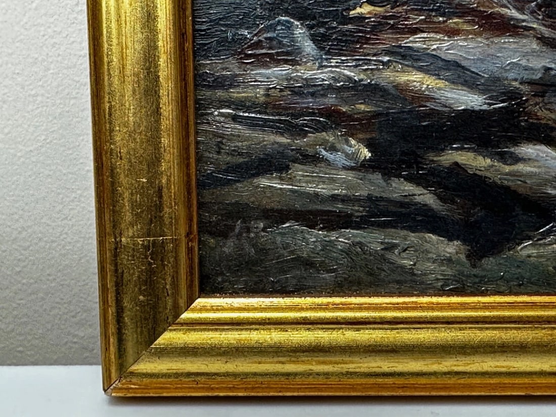 19th Century Marine Oil Painting Spanish Head, Isle of Man By Arthur Cox - 7
