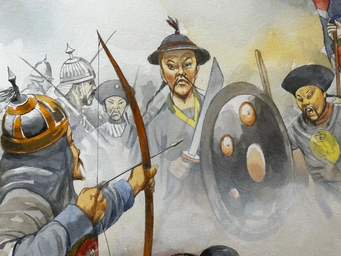 Large Painting Battle Chusan Opium Wars 55th Westmorland Assaulting Guards Hill - 16