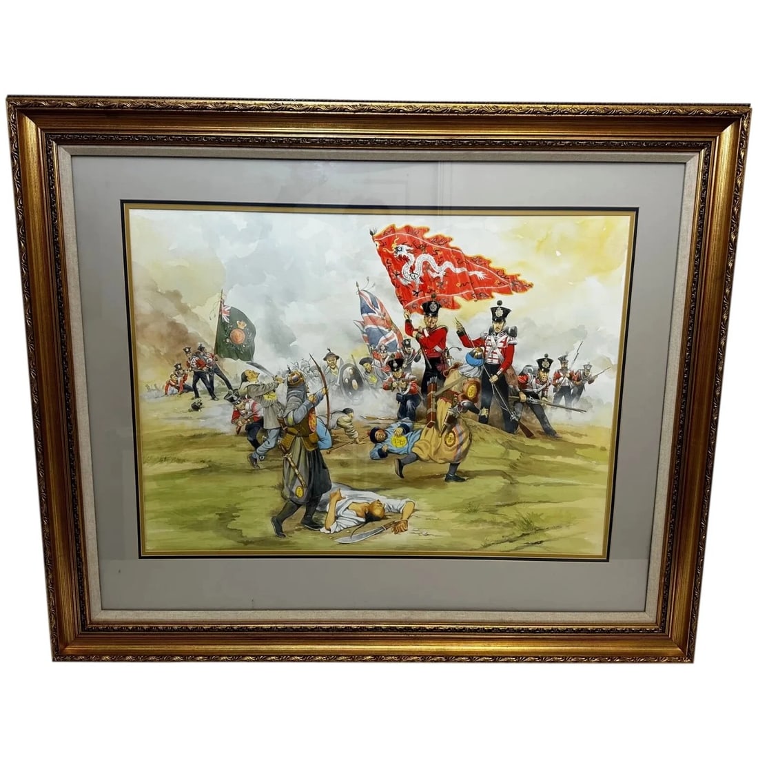 Large Painting Battle Chusan Opium Wars 55th Westmorland Assaulting Guards Hill (1 of 20)