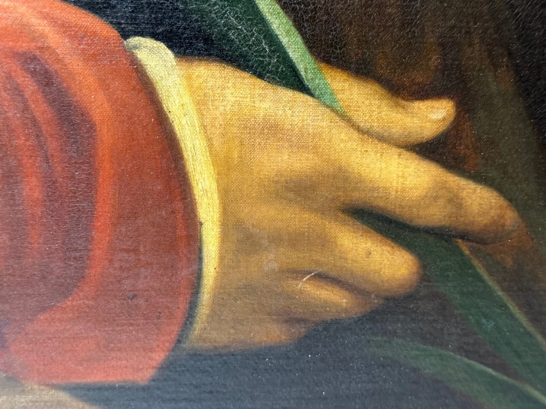 Oil Painting Sir Thomas More Chancellor Duchy of Lancaster After Hans Holbein - 12