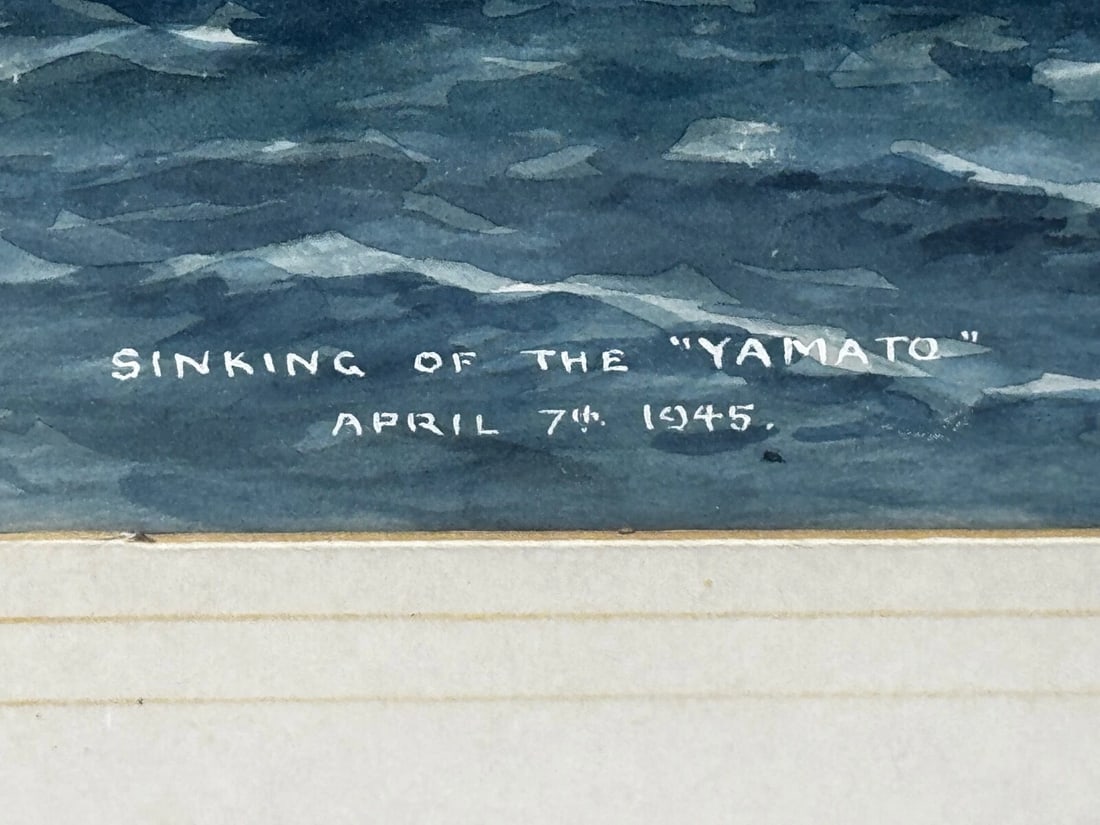 Naval Battle Operation Ten-Go Painting Sinking Of Battleship Yamato April 1945 - 14
