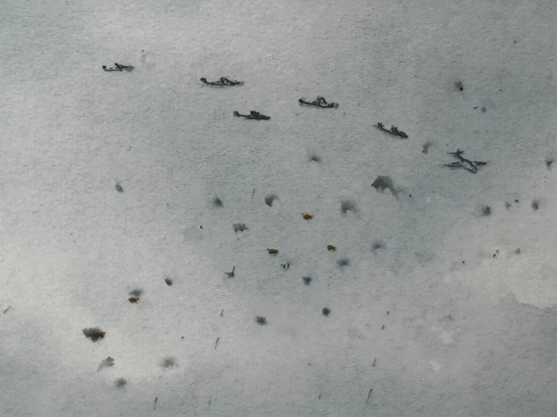 Naval Battle Operation Ten-Go Painting Sinking Of Battleship Yamato April 1945 - 6