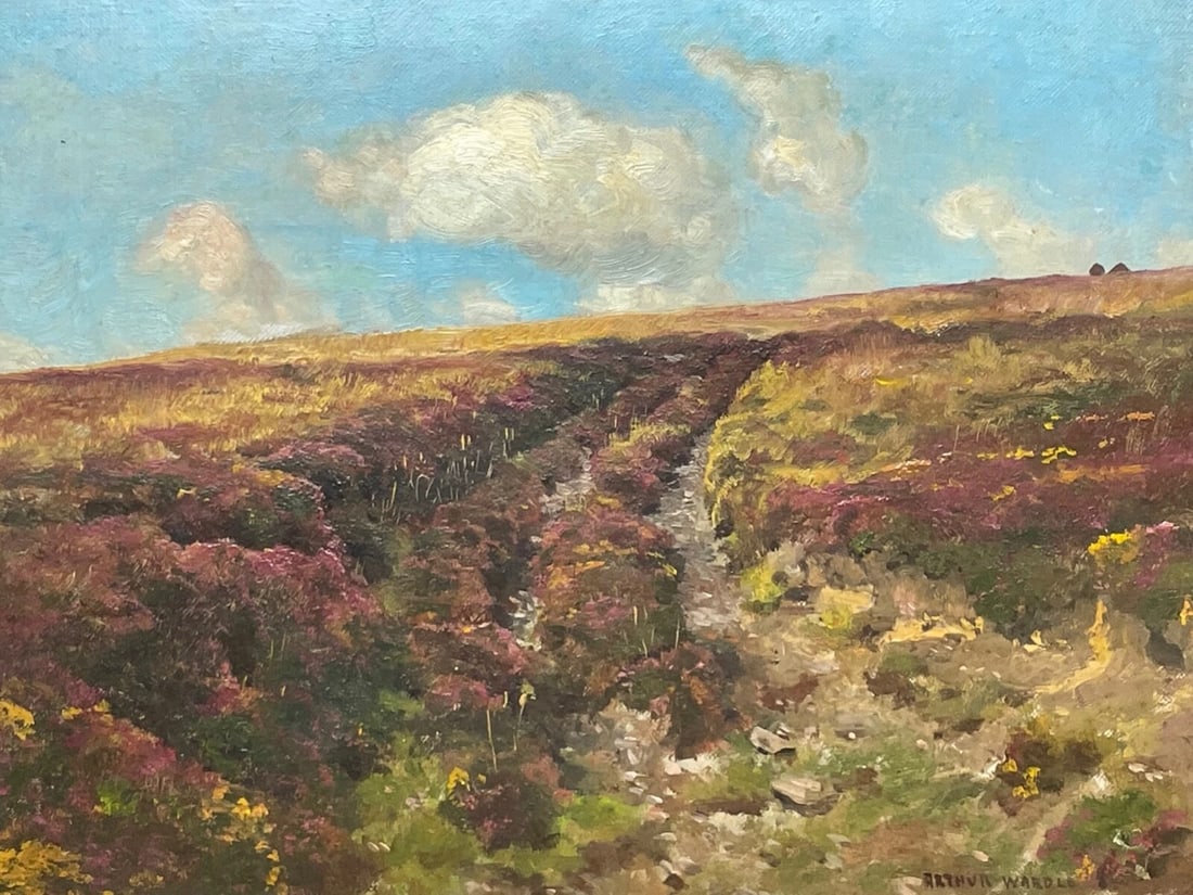 Rare Oil Landscape Masterpiece “Exmoor” — Circa 1900 Signed by Arthur Wardle - 2