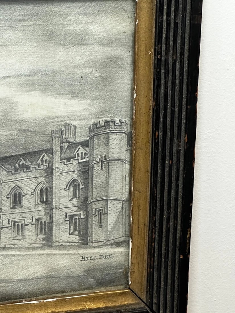 Drawing Gisborne Court Peterhouse Cambridge in the manner Joseph Michael Gandy - 4