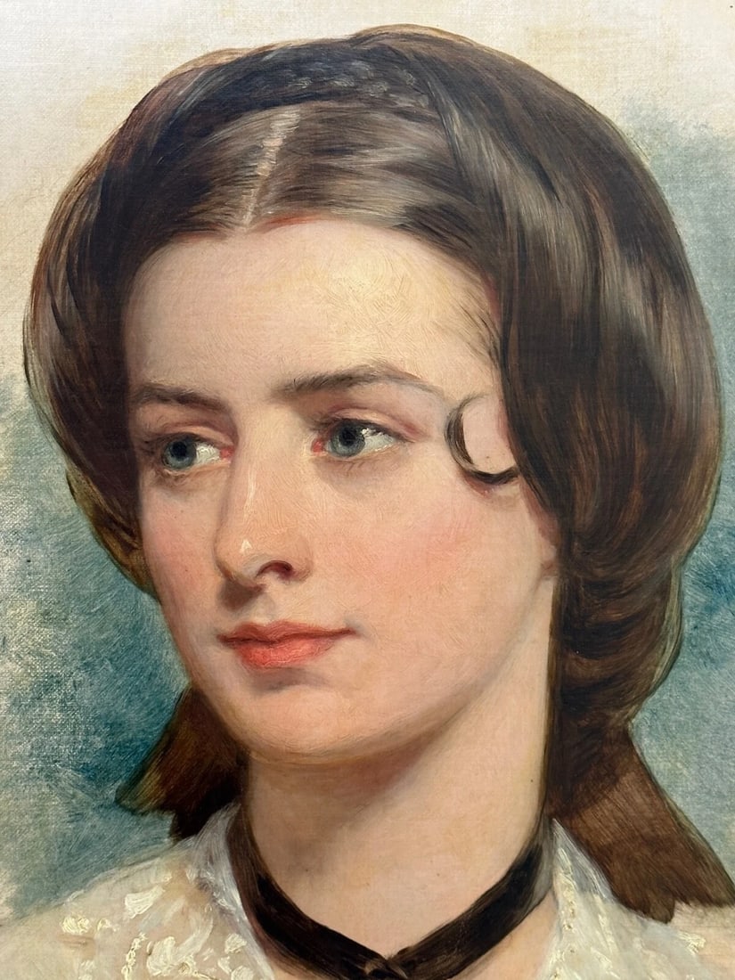 Important Victorian Oil Portrait Lady Sarah Sophia Wood née Clark By John Wood - 2
