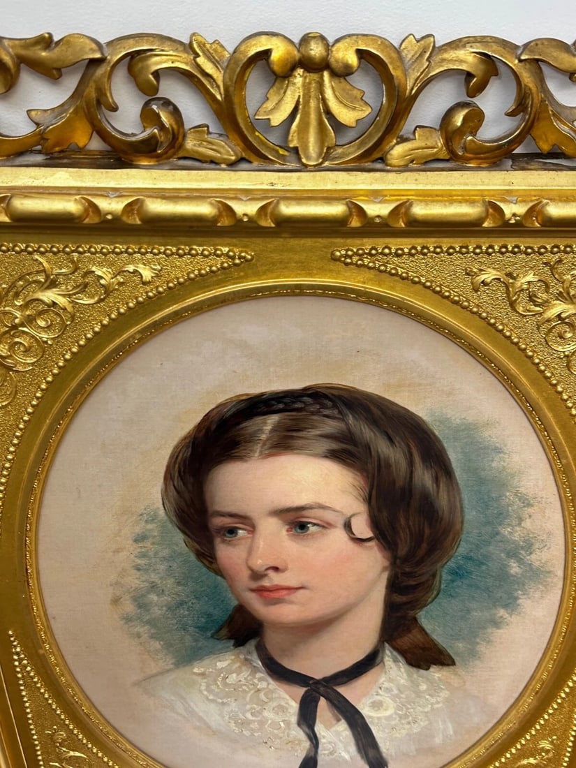 Important Victorian Oil Portrait Lady Sarah Sophia Wood née Clark By John Wood - 4