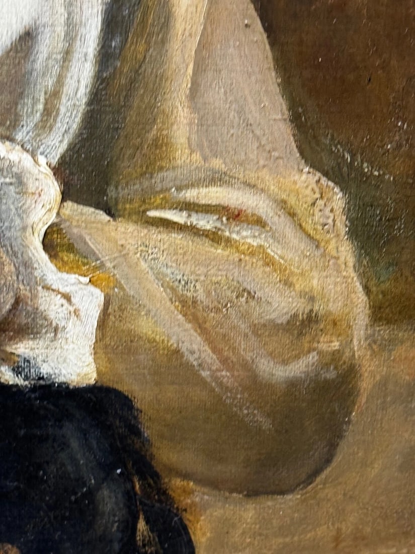 Important Victorian Oil Portrait of Rachel Weigall with Kitten By Henry Weigall - 19